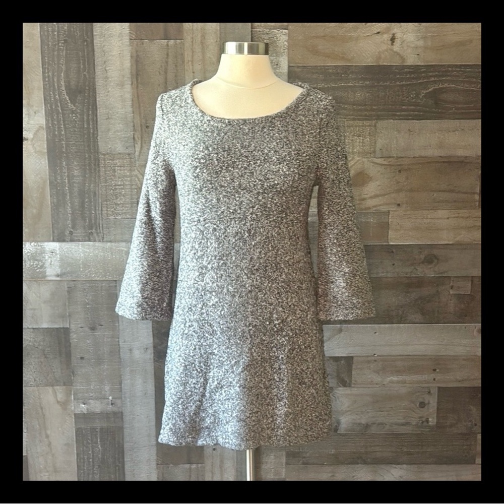 Style & Co silver sweater dress small glam gorpcore dark feminine holiday winter